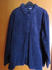 Royalblaues Cordhemd der Marke