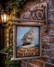 Pub hängeschild old whale - pub,