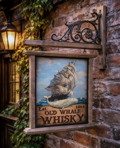 Pub hängeschild old - pub, whale