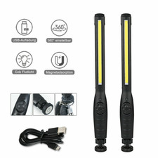2X COB LED KFZ Arbeitsleuchte Akku Werkstattlampe Handlampe Magnet Stablampe DHL