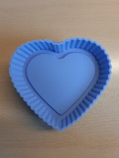 Silikon Backform Tortlett Form Herz 8 Stück Hochzeit Geburtstag blau QVC