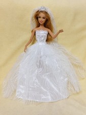 Barbie Kleid Prinzessin Weiß