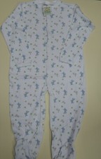 NEU! Baby Schlafoverall mit Fuß Pyjama Einteiler 98/104 weiß 100% Baumwolle 