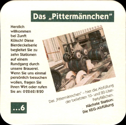 Bierdeckel zunft kölsch - zunft,