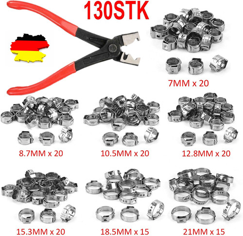 130tlg ohr schlauchschellen - 130tlg, 1