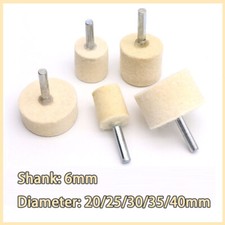 1/4"(6mm) Schaft Woll Filz Polierköpfe Polierstifte Polierscheiben Rotary Tool