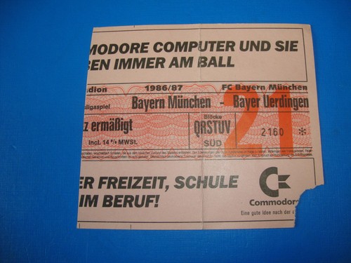 Ticket fc bayern - 86/87,