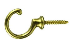 Schraubhaken gebogen  30 mm