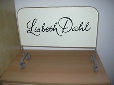 Blechschild -- Werbelogo   Lisbeth Dahl