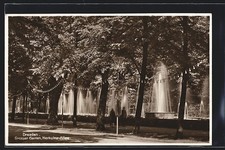 Dresden, Grosser Garten, Herkules-Allee, Springbrunnen, Ansichtskarte 1932 