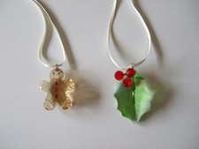 Swarovski Glasfiguren Lebkuchenmann, Stechpalmeblatt Weihnachten