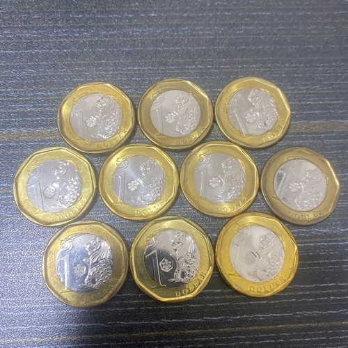 Singapur dollar münzen 10er - dollar,