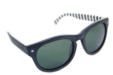 VUARNET + AMI / MATTIUSSI 1504 0002 große Herrensonnenbrille ZERKRATZT SCHWARZ GESTREIFT