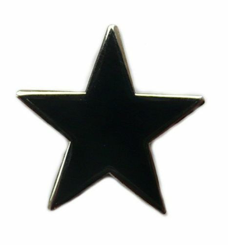 Pin stern schwarz - schwarz, anstecker
