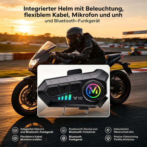 Y10 rgb bluetooth intercom - bluetooth,