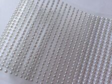 702 Selbstklebende Halbperlen 3 mm Rund Bordüre Deko Hochzeit Verzieren Weiß