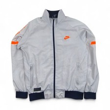 Nike Air Training Jacke Herren M Grau Vintage Sportjacke Retro Track Jacket