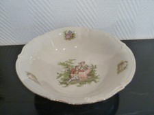 PT-Tułowice ANTIKE DESSERT-Schüssel 1950ER JAHRE POLEN GALANTE SZENE Poland