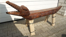 Krokodil - Sitzbank - Holzskulptur - Sitzmöbel -Sitzgruppe -Möbel - Gartenbank