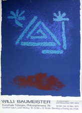 WILLI BAUMEISTER - Zeichnungen und Gouachen. Ausstellungsplakat/ Siebdruck.