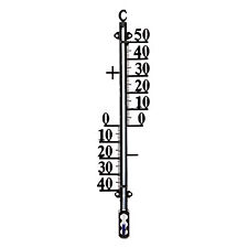 Metall Außenthermometer 41cm Innen Garten Thermometer Temperaturmesser Analog