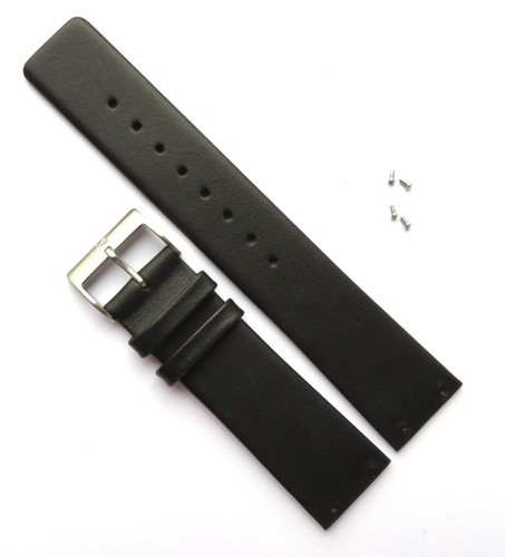Uhrband leder schwarz skagen - leder,