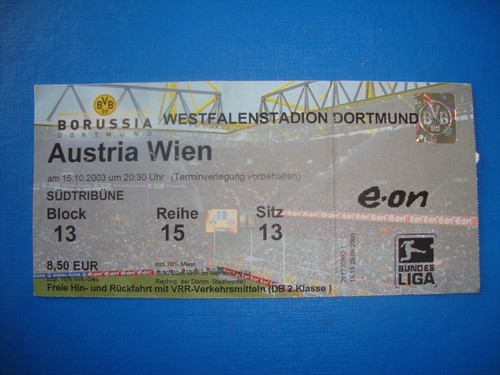 Ticket bvb dortmund - ticket,