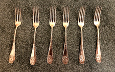 Ein 6er Set antike WMF Efeu