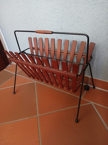 Teak zeitungsständer 50er - teak-zeitungsständer,,