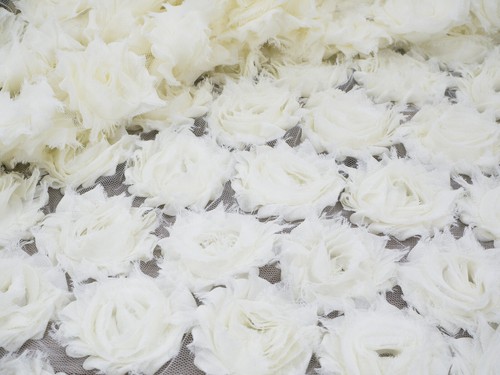 Rosen chiffon stoff - 3d,