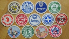 13 alte Bierdeckel aus