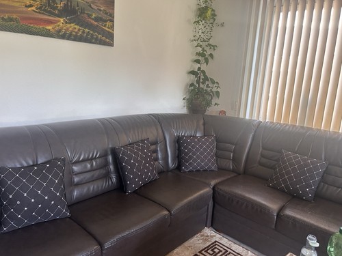 Braunes ecksofa aus - braunes,
