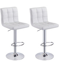 2x Barhocker Weiß Kunstleder