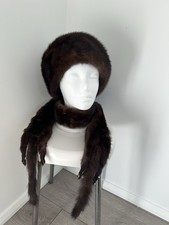 Liberty of London Vintage Nerz Pelzmütze & Stola Set 50er Jahre alt Hollywood