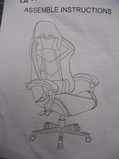 Blau-schwarzer Gamingstuhl Bürodrehstuhl Drehsessel Armlehnen NEU