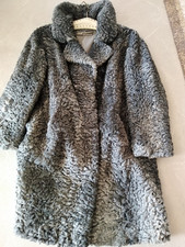 Persianerjacke 3/4 lang grau - Gr. 42/44 - sehr gepflegt