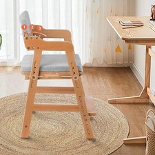 Hochstuhl Buchenholz Kinderstuhl, 6 Stufen höhenverstellbar Lehrstuhl bis 90 kg