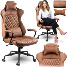 Bürostuhl Chefsessel Schreibtischstuhl Drehstuhl Kunstleder zwei Kissen Sofotel