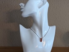 925 Silber Anhänger mit Feueropal und 925 Silber Kette Opal Schmuck Damen