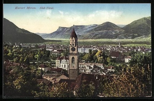 Ansichtskarte meran - ansichtskarte,