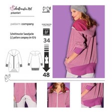 Schnittmuster pattern company 04879 legere Damenjacke, Kapuzenjacke Gr. 34-48