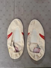 IWA  Gymnastik Turnschläppchen Ballettschuhe Schläppchen Gr 44 Leder getragen