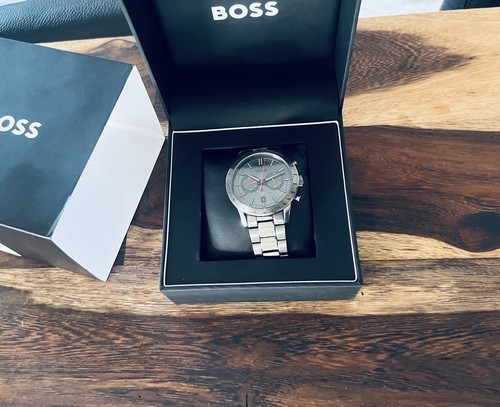 Hugo boss herrenuhr grau mit - hugo,