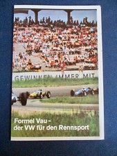PROSPEKT VW FORMEL VAU DER VW FÜR DEN RENNSPORT A5 6S. 9/1969 172/1