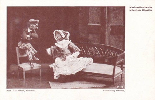 Postkarte marionettentheater - postkarte,