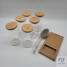 TAVADA Bubble Tea Becher mit Deckel und Strohhalm,6 Stück Trinkgläser mit Deckel