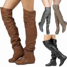 Damen flach oberschenkel over - flach,