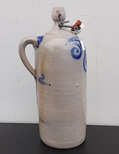 Antike steingut flasche mit - steingut,