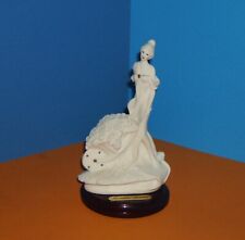 G. Armani Figur Lady Frau mit Blumenkarre  Capodimonte Florence