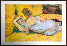 Henri De Toulouse-Lautrec Litografie COA Original Signiert Und Handnummeriert